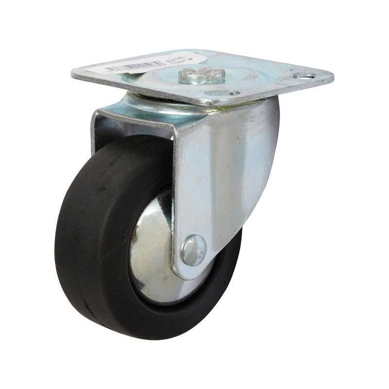 Roulette pivotante à  platine diam.65 mm