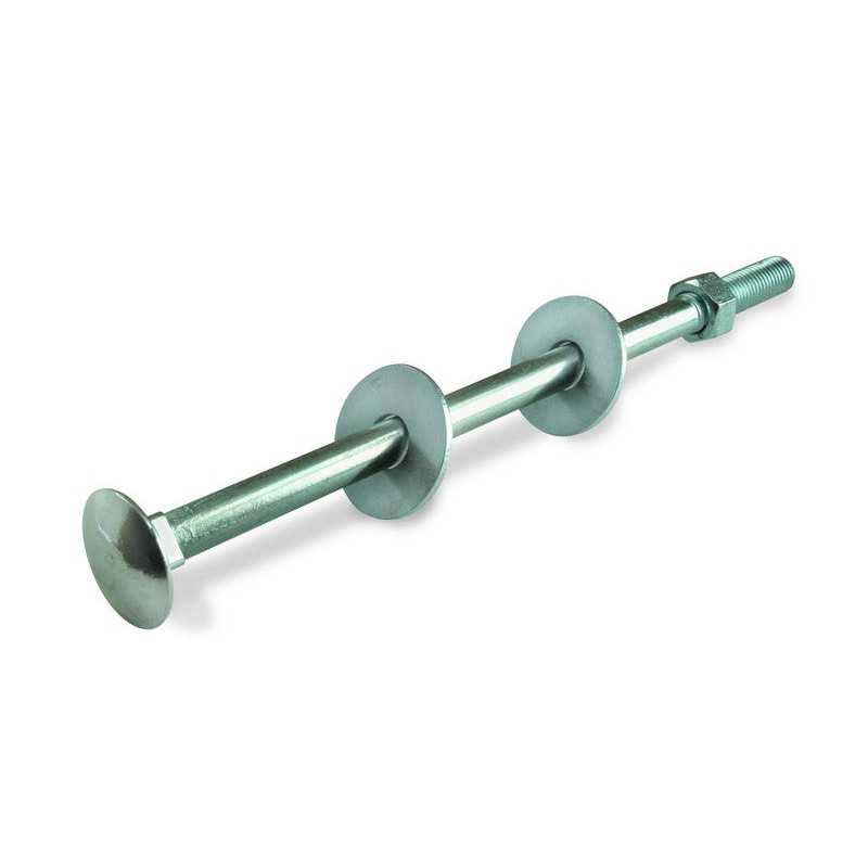 Boulon tête ronde collet carré acier zingué 8 x 120 mm