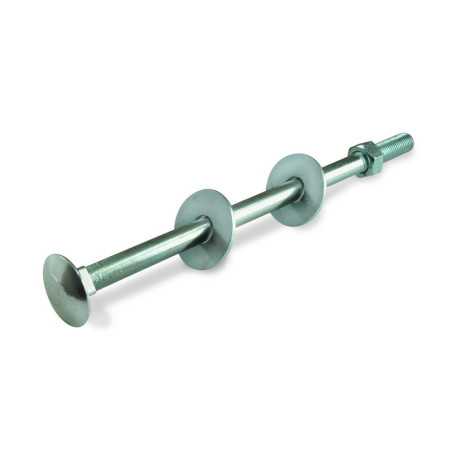 Boulon tête ronde collet carré acier zingué 8 x 120 mm
