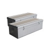 Lot de 2 cantines métal emboitées SNORpeinture aluminium 90 et 100 cm