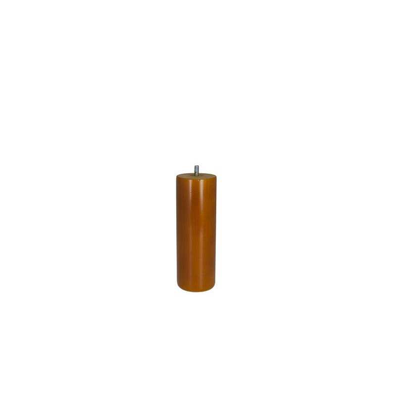 Pied de lit - Sommier Cylindrique Fixe Hêtre Teinté Marron
