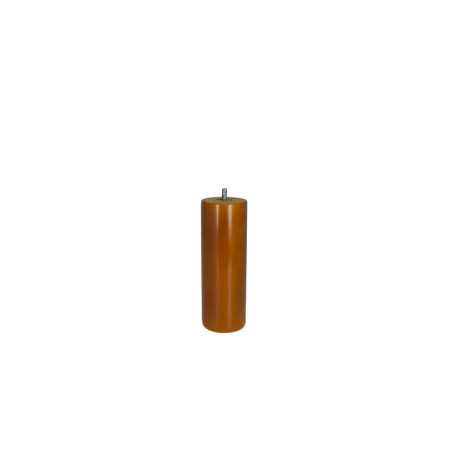 Pied de lit - Sommier Cylindrique Fixe Hêtre Teinté Marron
