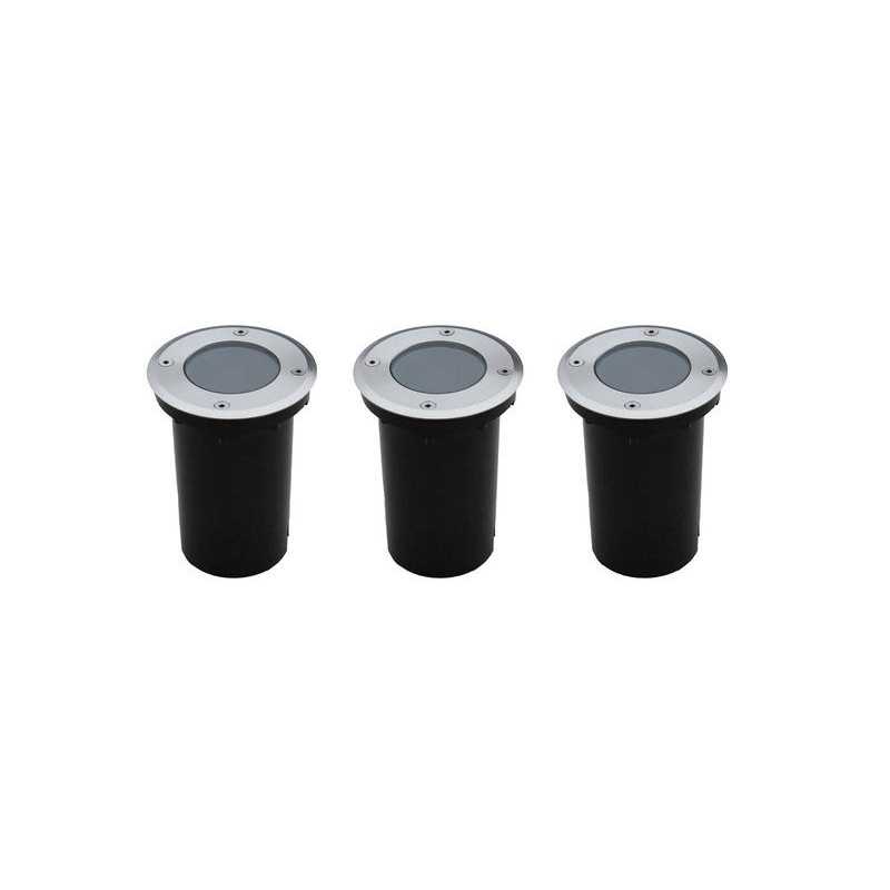 Lot de 3 spots à encastrer extérieur Atlanta Gu10 Max 28 W Diam.11 Cm