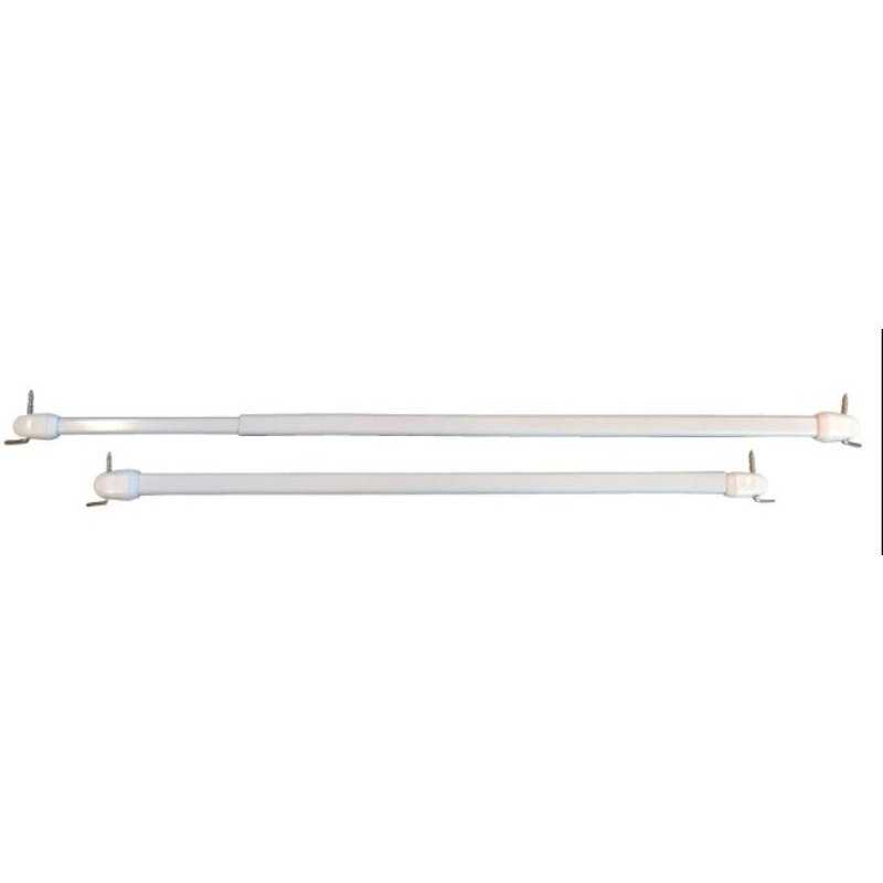 Kit de tringle à rideau métal blanc brillant Diam. 7-9 Mm80-110 Cm