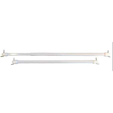 Kit de tringle à rideau métal blanc brillant Diam. 7-9 Mm80-110 Cm