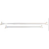 Kit de tringle à rideau métal blanc brillant Diam. 7-9 Mm80-110 Cm