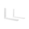 Lot de 2 équerres acier epoxy blanc H.13.2 X p.48 cm