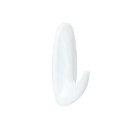 Lot de 2 crochets adhésif plastique design blanc 1.3 kg
