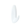 Lot de 2 crochets adhésif plastique design blanc 1.3 kg
