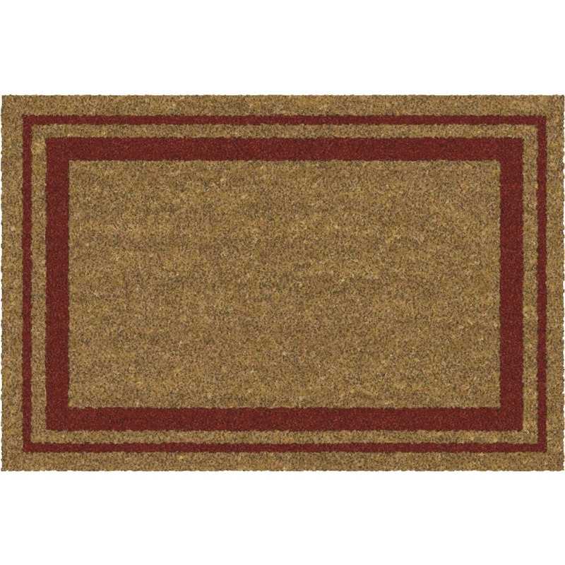 Tapis grattant 40X60Cm Coco Naturel Bordure Rouge -  - meilleure qualité