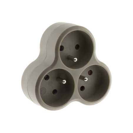 Triplite filaire 3 prises taupe Inotech