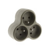 Triplite filaire 3 prises taupe Inotech