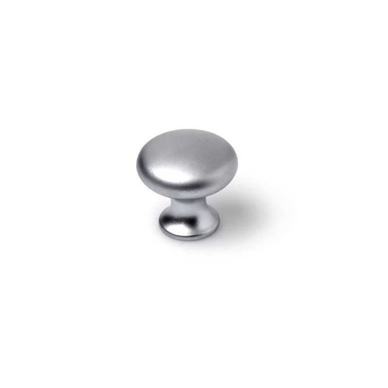 Lot de 4 boutons demeuble Rond Zamak chromé H.25 X L.25 X p.25mm