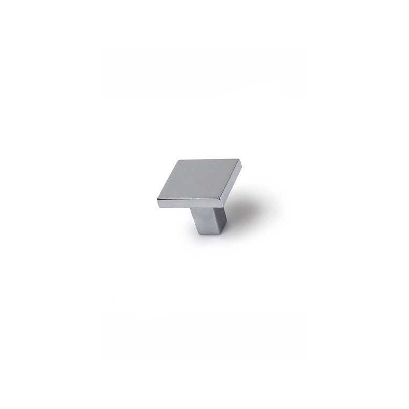 Lot de 4 boutons demeuble carré Zamak chromé H.28 X L.30 X p.30mm