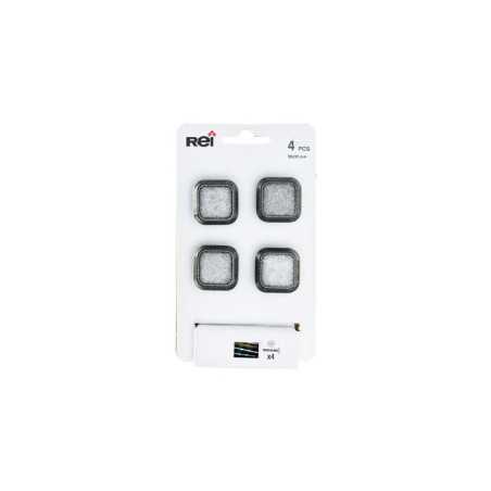 Lot de 4 boutons demeuble carré Zamak Vieilli H.22 X L.30 X p.30mm