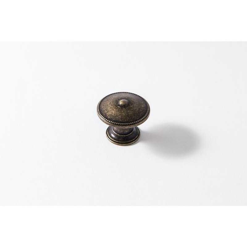 Lot de 4 boutons de meuble Rond Zamak Laitonné H.22 X L.30 X P.30 Mm