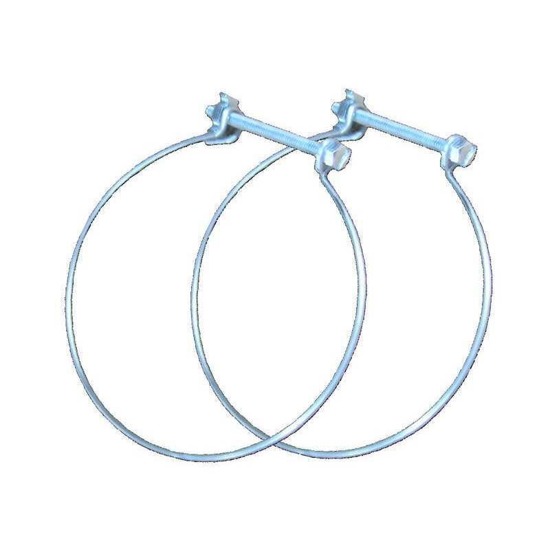 Lot de 2 colliers de fixation acier diam. 150-150mm cf150