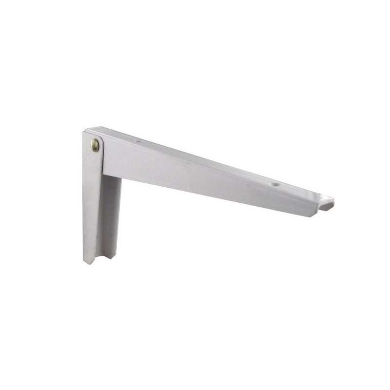 Equerre escamotable acier epoxy blanc H.10 X p.20 cm