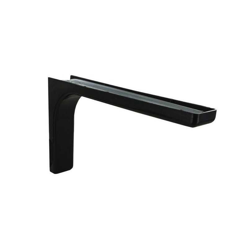 Equerre léonard acier plastifié Noir H.14.4 X p.24 cm