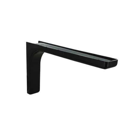 Equerre léonard acier plastifié Noir H.14.4 X p.24 cm
