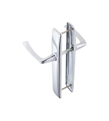 Lot de 2poignées de porte acier sans trou Inspire Acier Entraxe 195 Mm