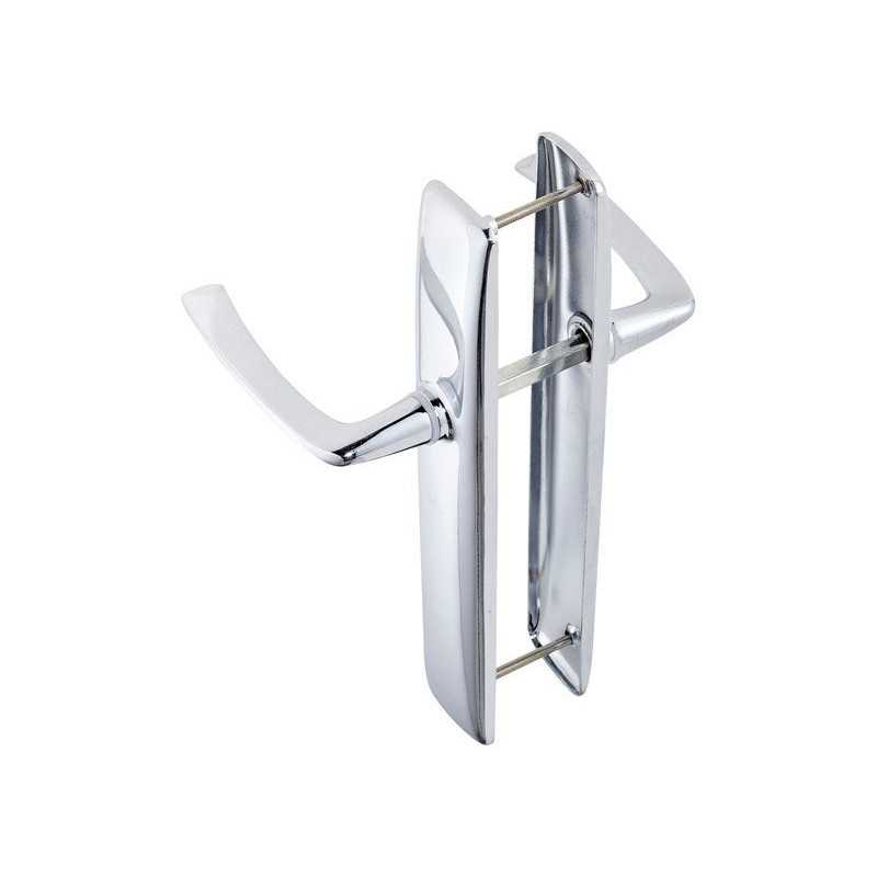 Lot de 2poignées de porte acier sans trou Inspire Acier Entraxe 195 Mm