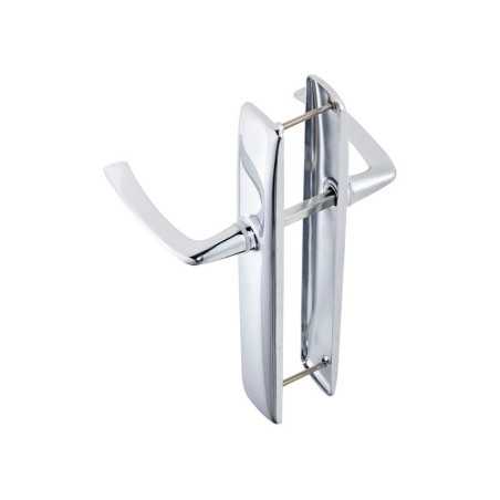 Lot de 2poignées de porte acier sans trou Inspire Acier Entraxe 195 Mm