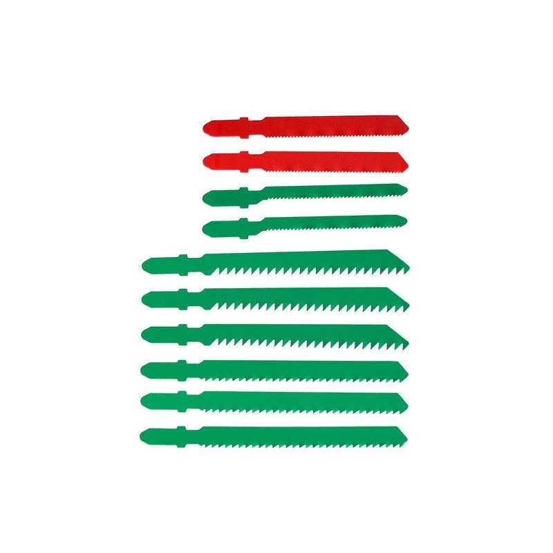 Lot de 10 Lames En t pour Bois Etmétaux coupe Droite 1.5-30mm