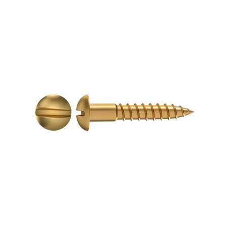 Lot de 10 vis laiton tête ronde Diam.4 Mm X L.30 Mm