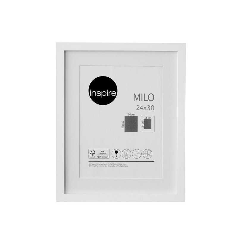 Cadre photo milo  L.24 X H.30 cmblanc - meilleure qualité