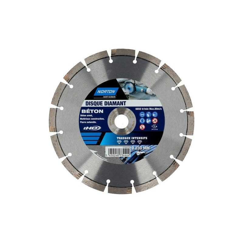 Disque diamant Intensif segmenté pourmatériaux de construction NortonDiam230Mm