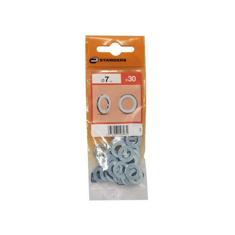 Rondelles acier carbone zingué Diam.7.4 Mm