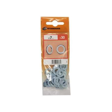 Rondelles acier carbone zingué Diam.7.4 Mm