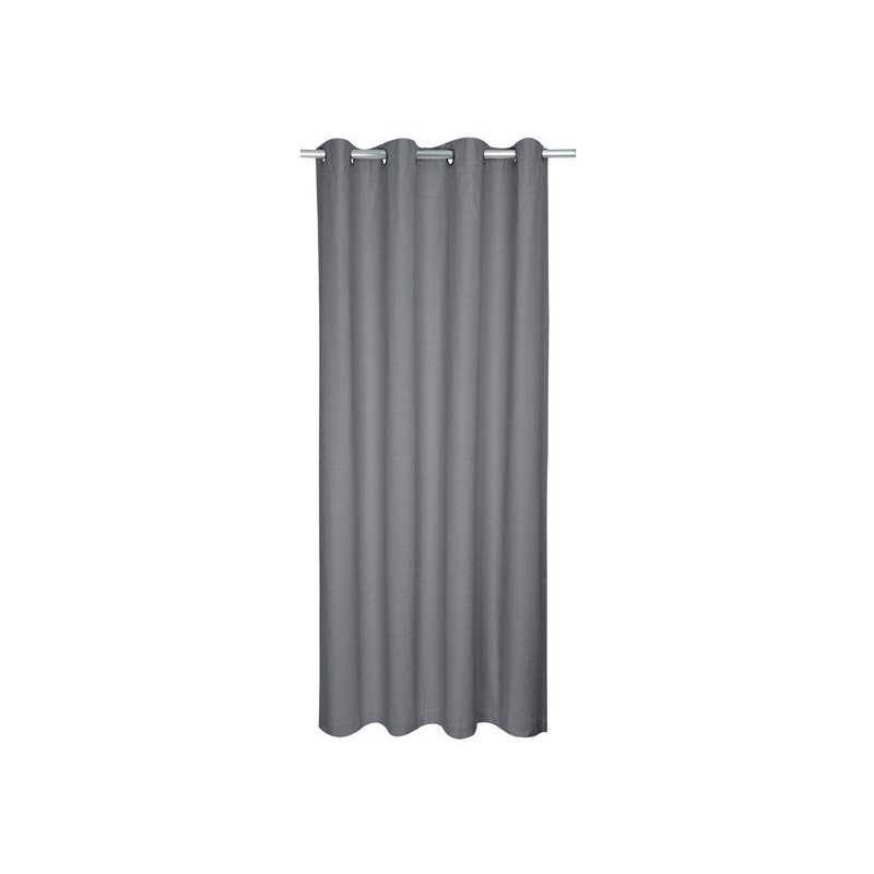 Rideau tamisant coton biologique Leya gris l.140 x H.280 cm -  - meilleure qualité