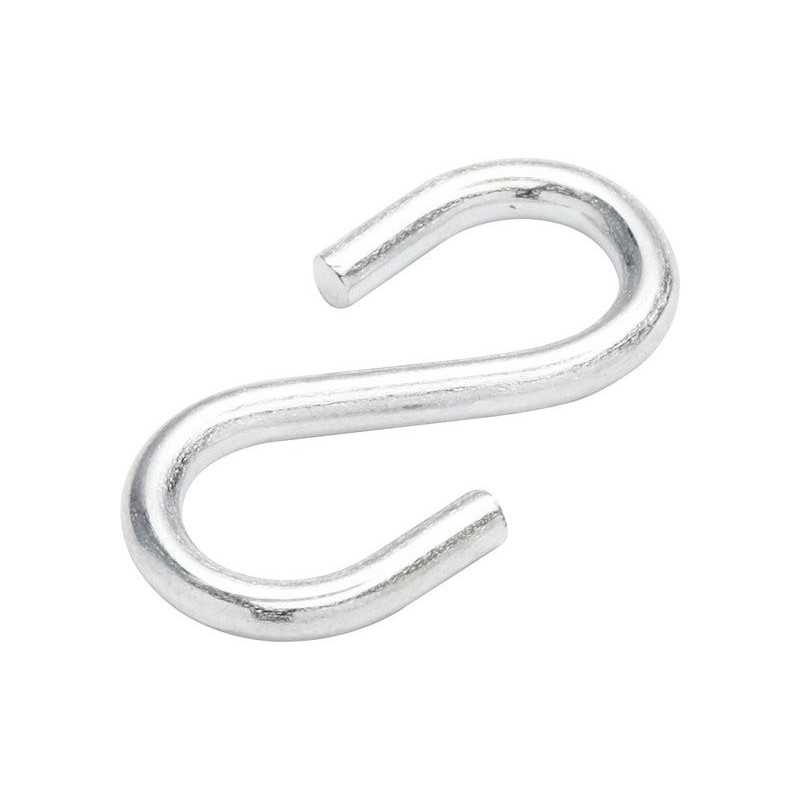 Lot de 4 Esses égales Ouvertes Acier Zingué Standers L.26 X L.14 X Ep.2.5 Mm