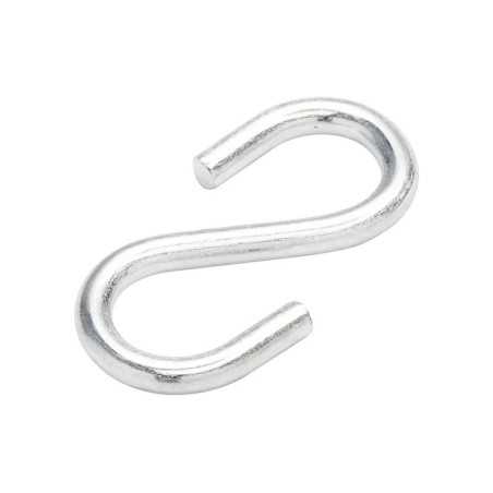 Lot de 4 Esses égales Ouvertes Acier Zingué Standers L.26 X L.14 X Ep.2.5 Mm