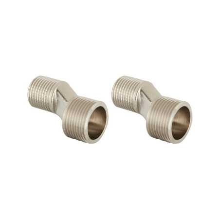 Lot de 2 raccords excentrés mâle - mâle 15 x 21-20 x 27 mm