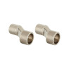 Lot de 2 raccords excentrés mâle - mâle 15 x 21-20 x 27 mm