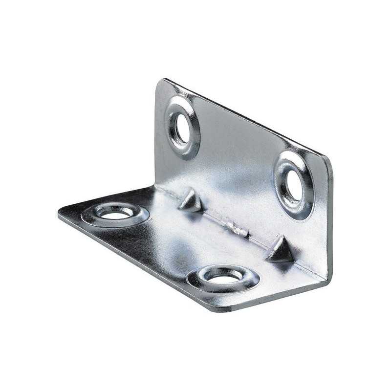 Equerre haute acier zingueL.20 mm x l.20 mm x H.5 cm