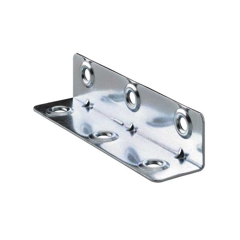 Equerre haute acier zingueL. 87 mm x l.20 mm x H.2 cm