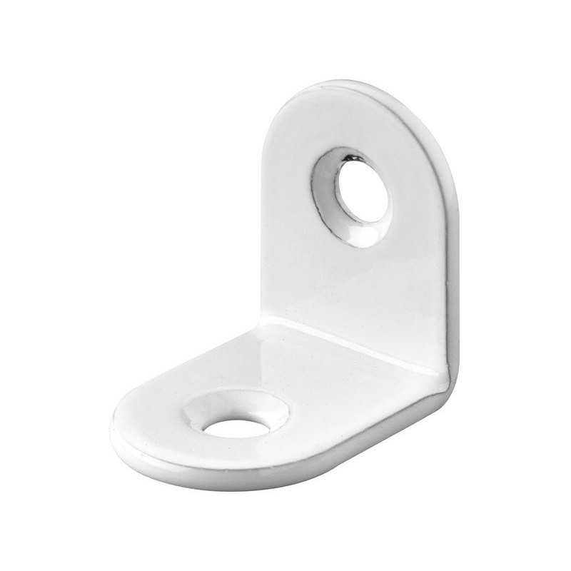 Lot de 10 équerres de chaise acier blancL.20 mm x l.15 mm x H.2 cm