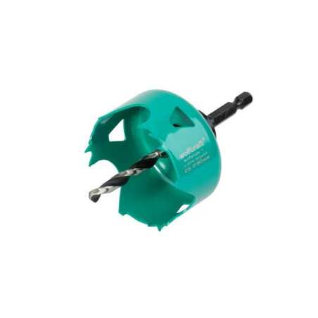 Scie cloche cTmaçonnerie-pierre-bois-plastique wolfcraft diamètre 60mm