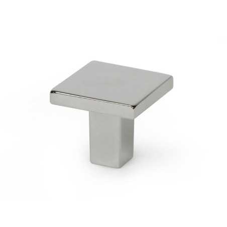 Bouton de meuble carré Argent Zamak H.28 X L.30 X P.30 Mm