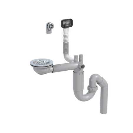 Ensemble vidage compLet gain de place pour évier 1 cuve diam. 80 mm