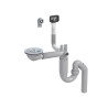 Ensemble vidage compLet gain de place pour évier 1 cuve diam. 80 mm