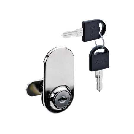 Serrure de vitrine acier à encastrerde 4 a 14mm reversible