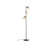 Lampadaire e27métal noir bambou pEcANd.28 cm