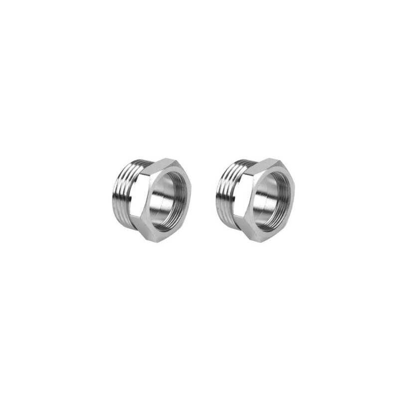 Lot de 2 raccords droitsmâle 15 x 21 - femelle 12 x 17mm