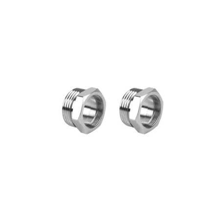 Lot de 2 raccords droitsmâle 15 x 21 - femelle 12 x 17mm