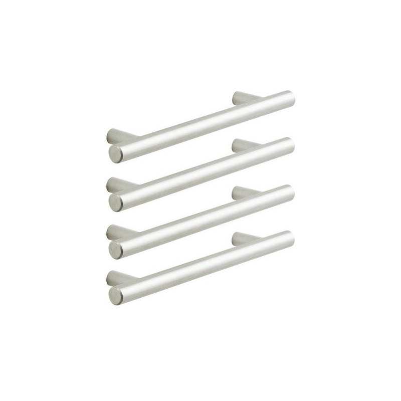 Lot de 4poignée Sara 128mmnickel brossé